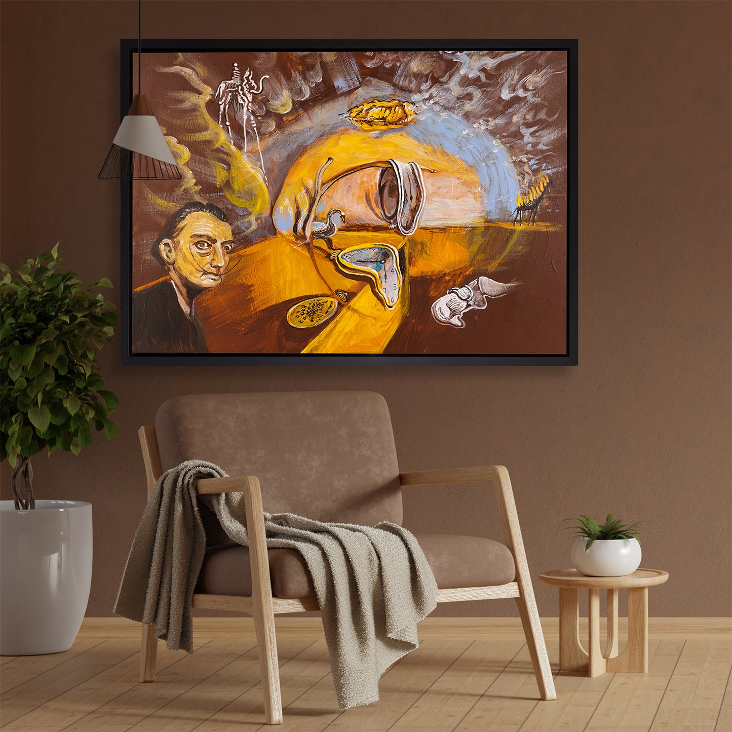 Leinwandbild - HOMMAGE AN DALI